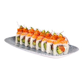 Uramaki potrójny łosoś