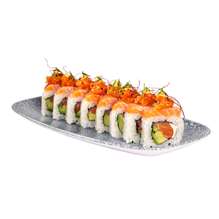 Uramaki potrójny łosoś