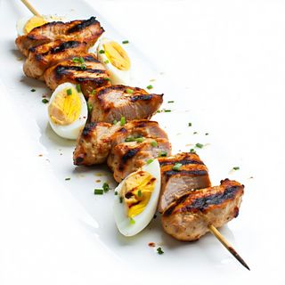 Pincho De Pollo Con Huevo