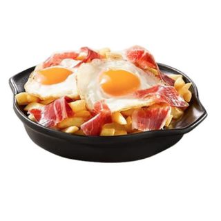 huevos rotos con jamón ibérico