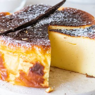 Tarta queso casera con mermelada 