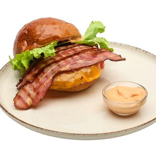 Bacon and cheese burger