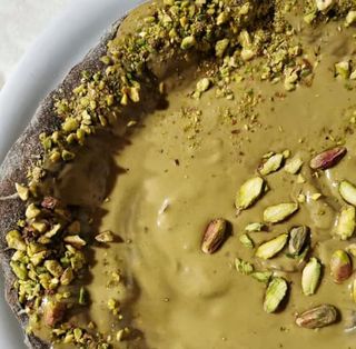 Pizza dolce pistacchio