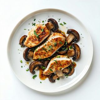 48. Scaloppine di pollo ai funghi porcini