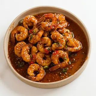 Dry Chilly Garlic Prawns