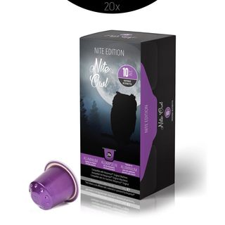 NITE EDITION - "NITE OWL" RISTRETTO - HIGH INTENSITY - 20 ALUMINUM PODS/  "ნაით აულ" რისტრეტო - 20 ალუმინის კაფსულა
