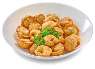 Пельмени жареные