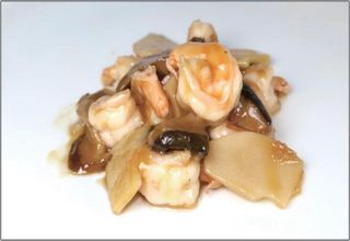 603. Gamberi funghi e bambù