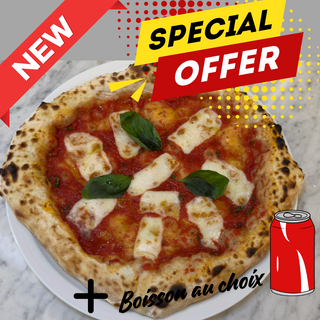 Combo Pizza Margherita + boisson au choix