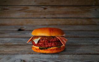 Smash Vegan Bacon Cheese Burger