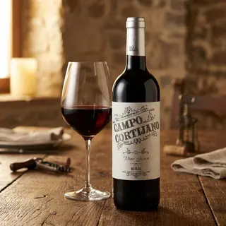 Botella de vino tinto
