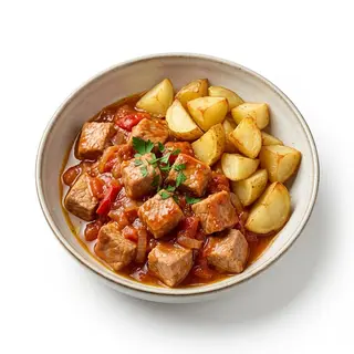 Magro Con Tomate Y Patatas