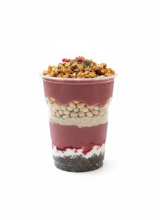 Cranberry obrok sa čia pudingom i grčkim jogurtom