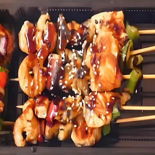 Pinchos de marisco