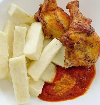 ¼ Poulet Frit + Accompagnement