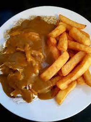 ½ Rice, ½ Chips + Gravy