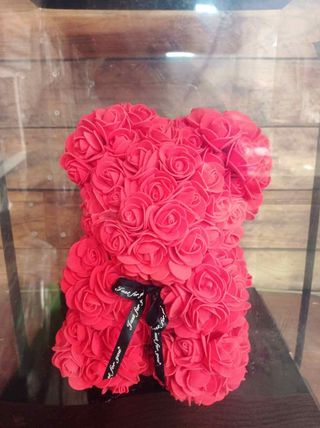 1 Oso de foamen color rojo