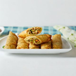 A Pair Of Vegetable Spring Rolls