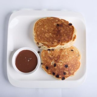 Deux (2) Pancakes Pépites de Chocolats et Nutella