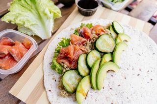 Кашка-рол з лососем