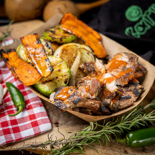 Пилешка пържола със зеленчуци (500г)