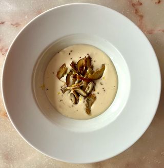 Fonduta parmigiano e cogumelos