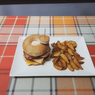 Burger ibérico azul