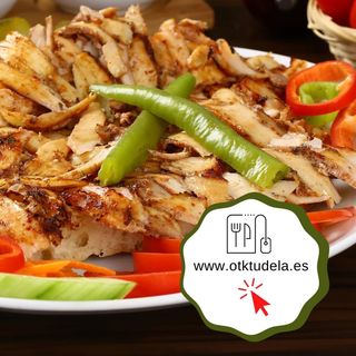 Plato Kebab De Ternera + Arroz + Ensalada + Pan Y Salsas