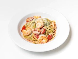 Спагетти с креветками