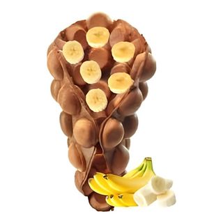 Bubble Waffle or Gauffre Choco Banana