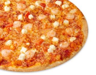 Пицца Томатная с креветками на тонком тесте 30 см 