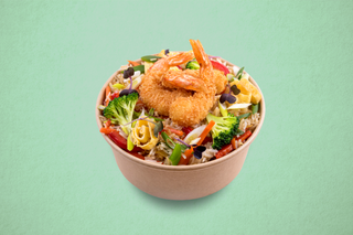 Creveti crispy / orez basmati