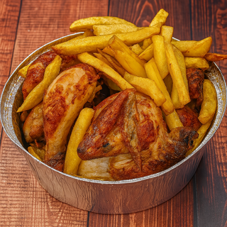 Pollo asado CON PATATAS 