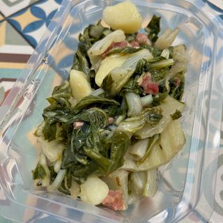 Acelga natural con patata rehogada con jamón