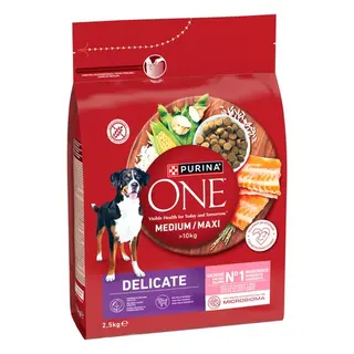 Alimento de salmón perro mediano/max ONE DELICATE, saco 2,5 kg (26764894)