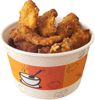 Хрупкави пилешки хапки със специален чеснов сос