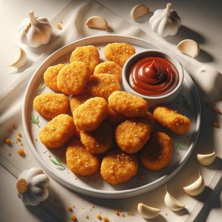 Nuggetsy z kurczaka z sosem czosnkowym i BBQ