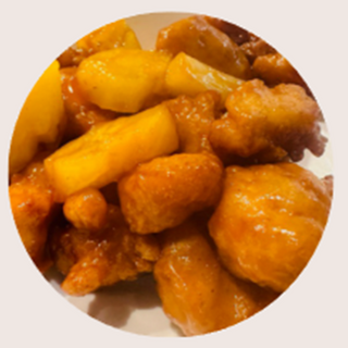 Pollo Salteado con Piña