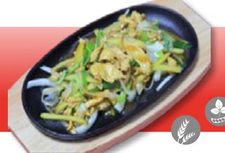 75-Pollo con jenjibre y puerros