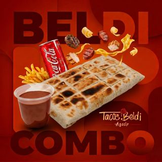 Menu Tacos Maxi + frite + soda + Mousse au chocolat