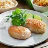 Homemade pork cutlets (2 pcs.) with rice