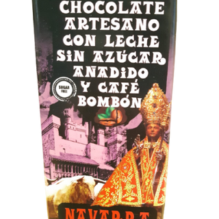 Chocolate artesano con leche sin azucar añadido yy café bombon