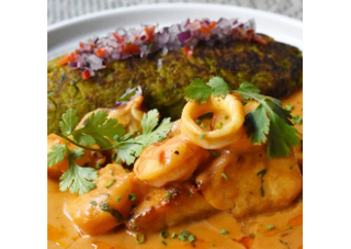 Arverjado con Pescado a lo Macho