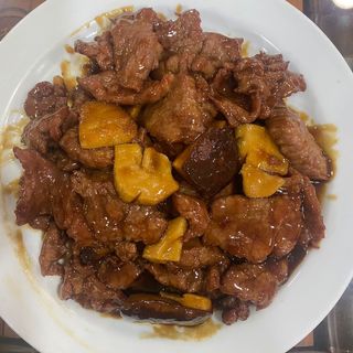 58. Ternera bambú y setas