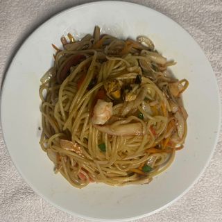 海鲜炒面Seafood fried noodles: 450g 