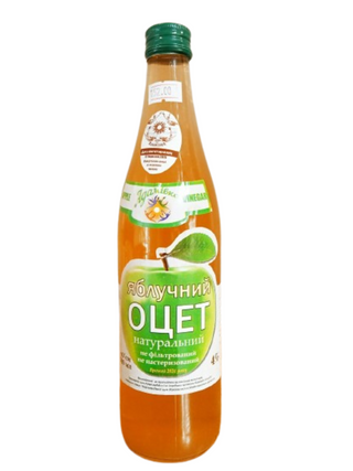 Оцет яблучний "Адамовка" 4% нефільтр., непастер. 500 мл