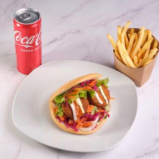 Menu Doner Falafel Com Batata Frita é Bebida