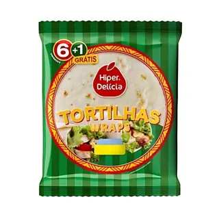 Wraps Tortilha Trigo 6+1 - Hiper Delicia 420g