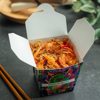 Ձվի լափշա մանրածովախեցգետնով և բանջարեղենով