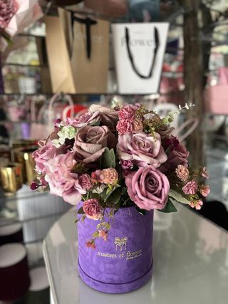 Grand Box Mauve Élégant